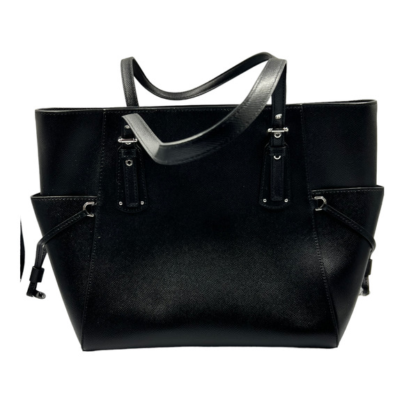 Michael Kors Large Black Leather Voyager Tote NWOT - Picture 5 of 10